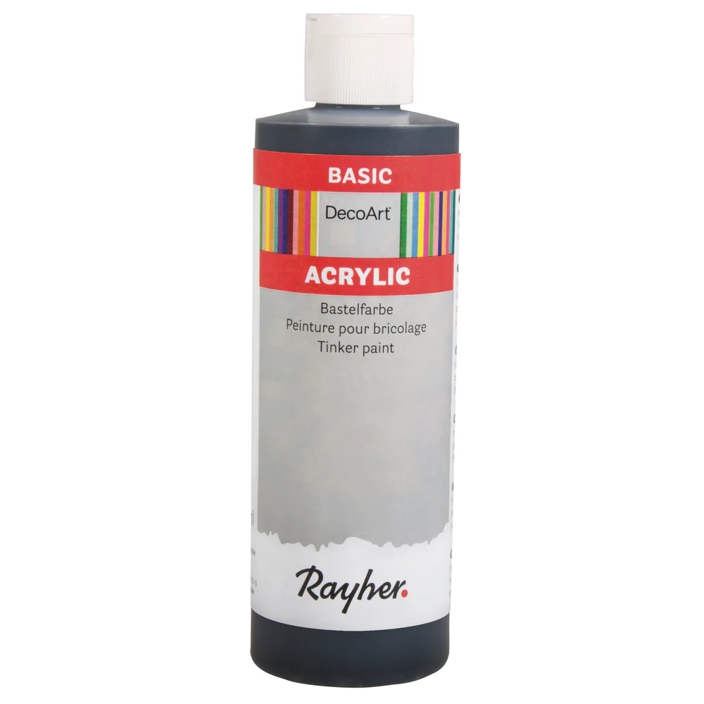 Acrylic-Bastelfarbe, schwarz, Flasche 236 ml