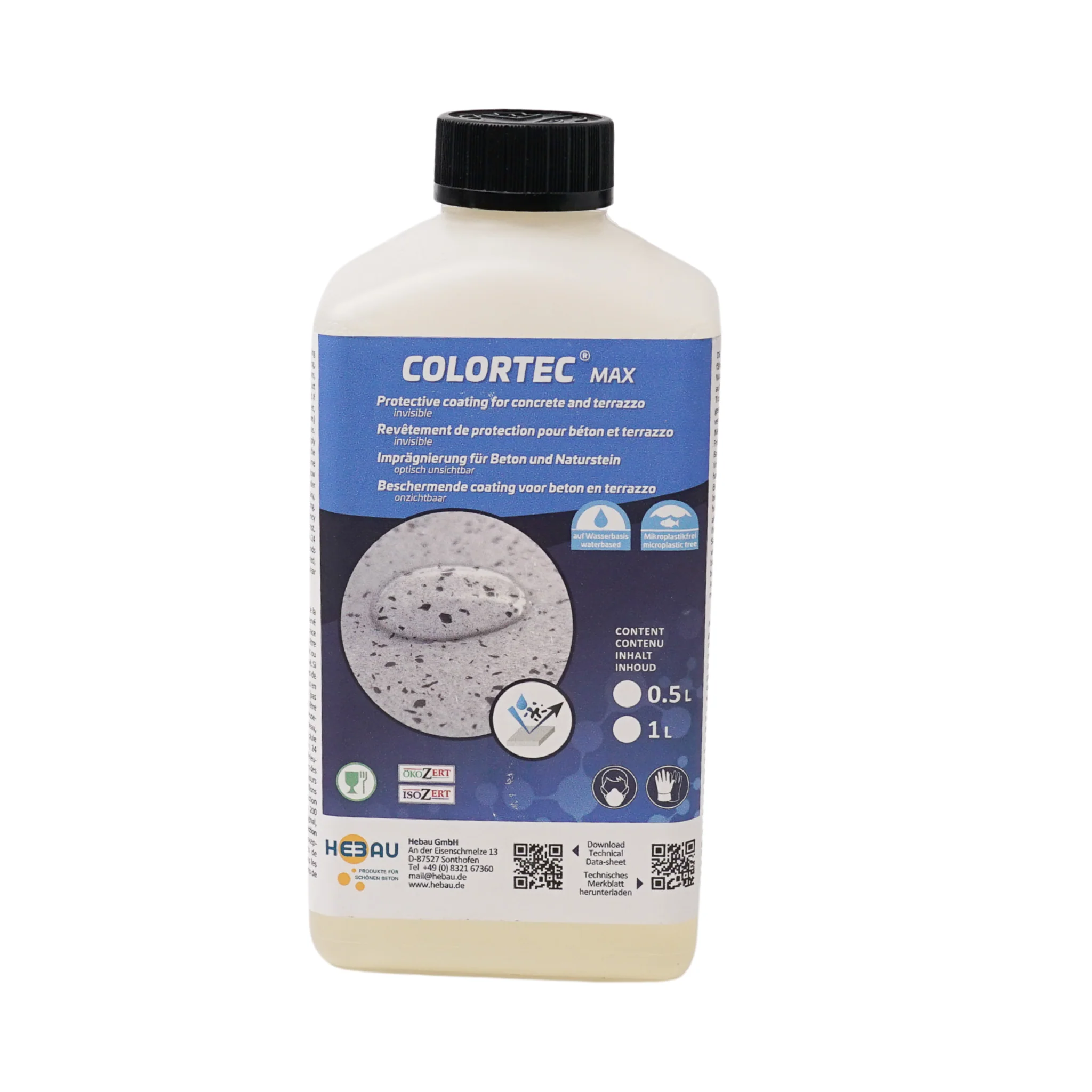COLORTEC MAX unsichtbare Betonimprägnierung Foodsafe