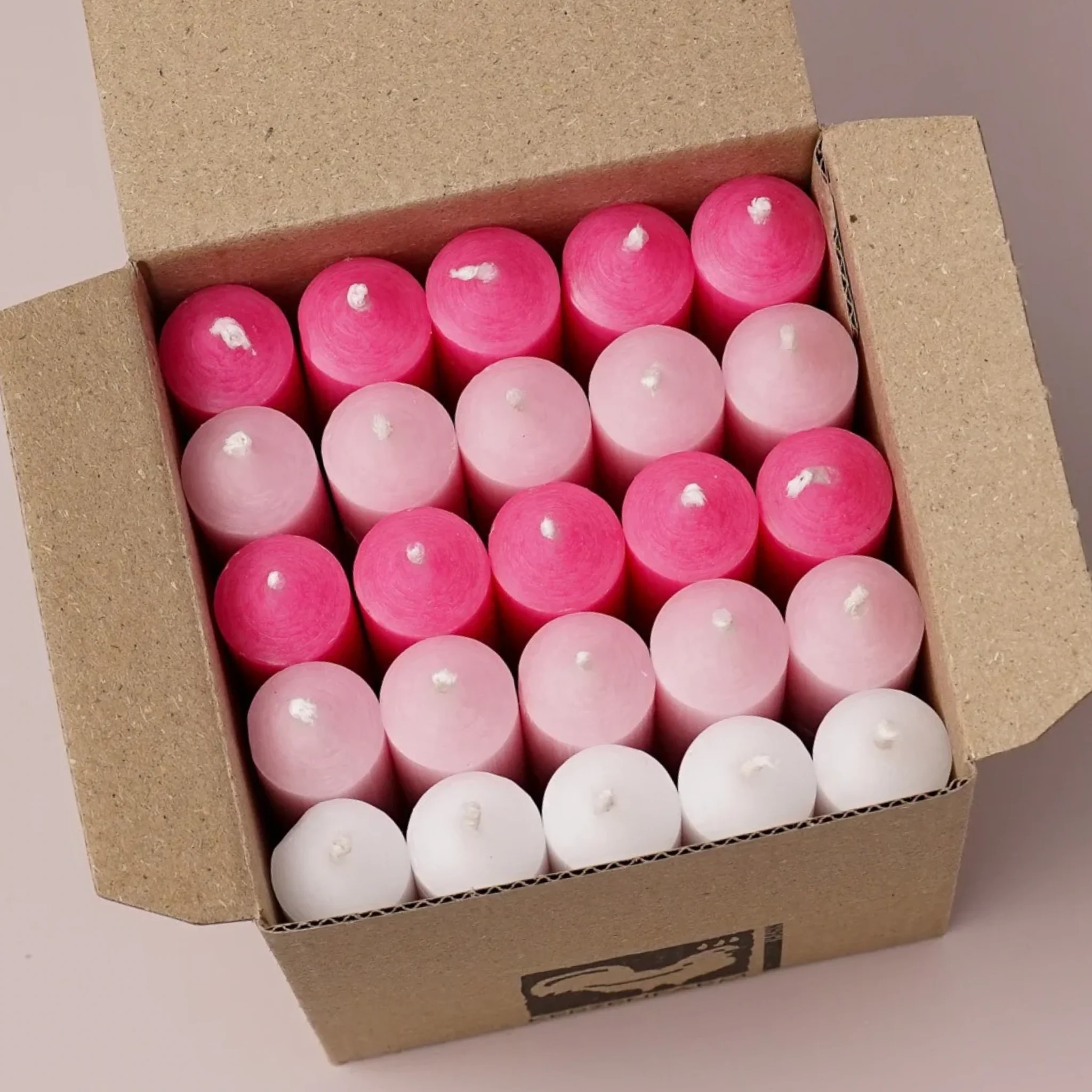Stabkerzen 100 x 22 mm Set Pinki