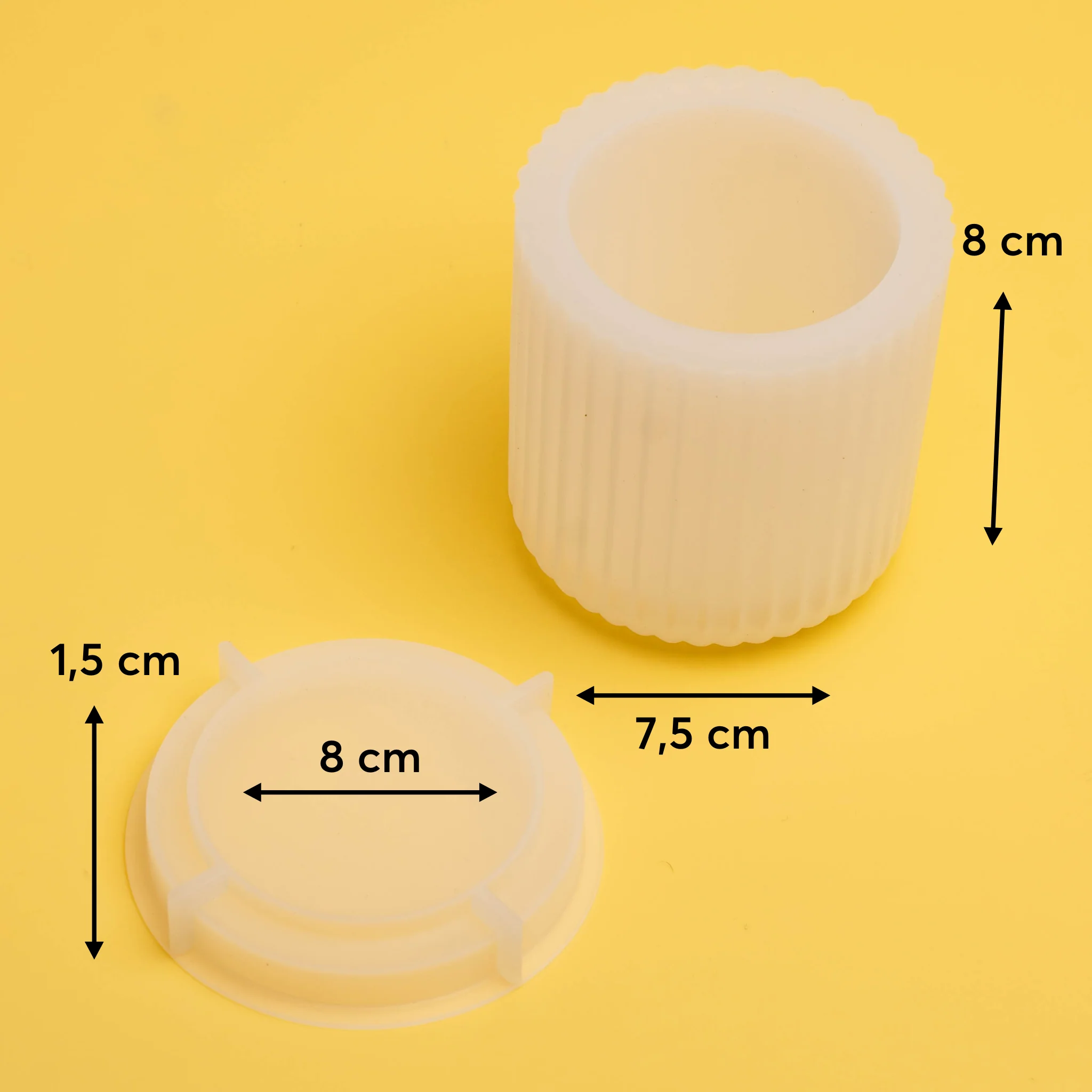 Silikonform geriffelte Schale mit Deckel - Image 3