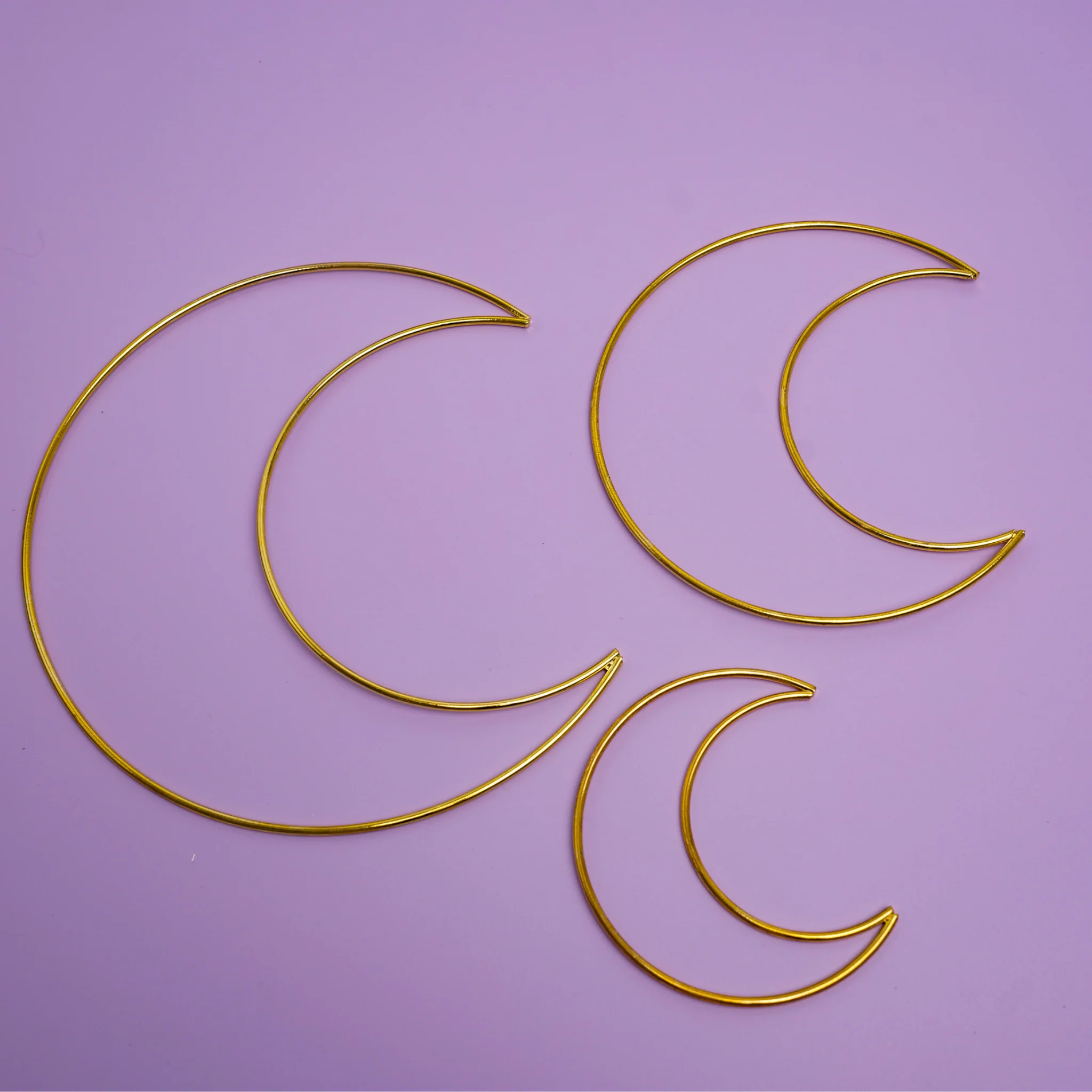 Metallring Mond Gold und Silber