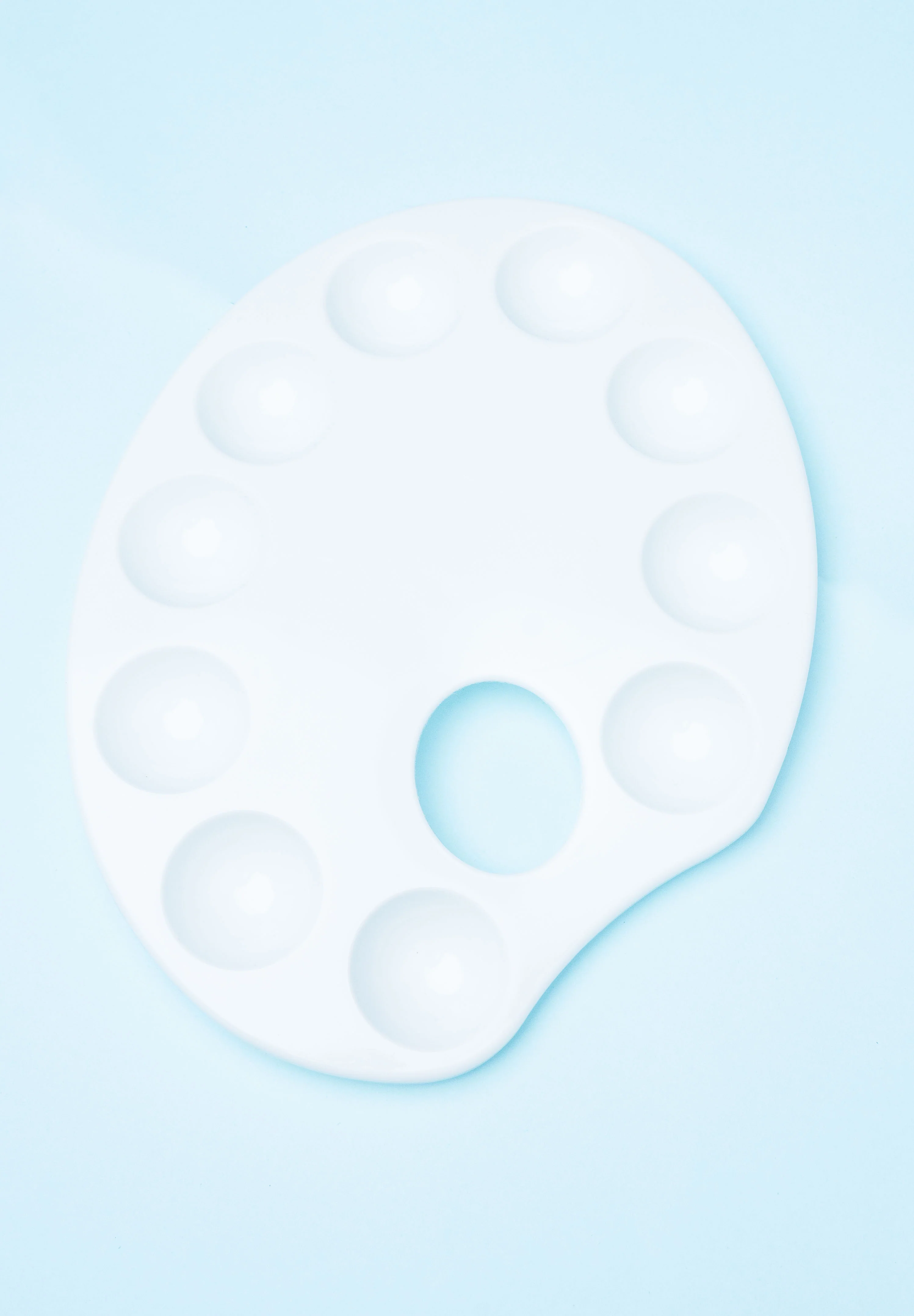 Farbpalette mit 10 Mischbehältern
