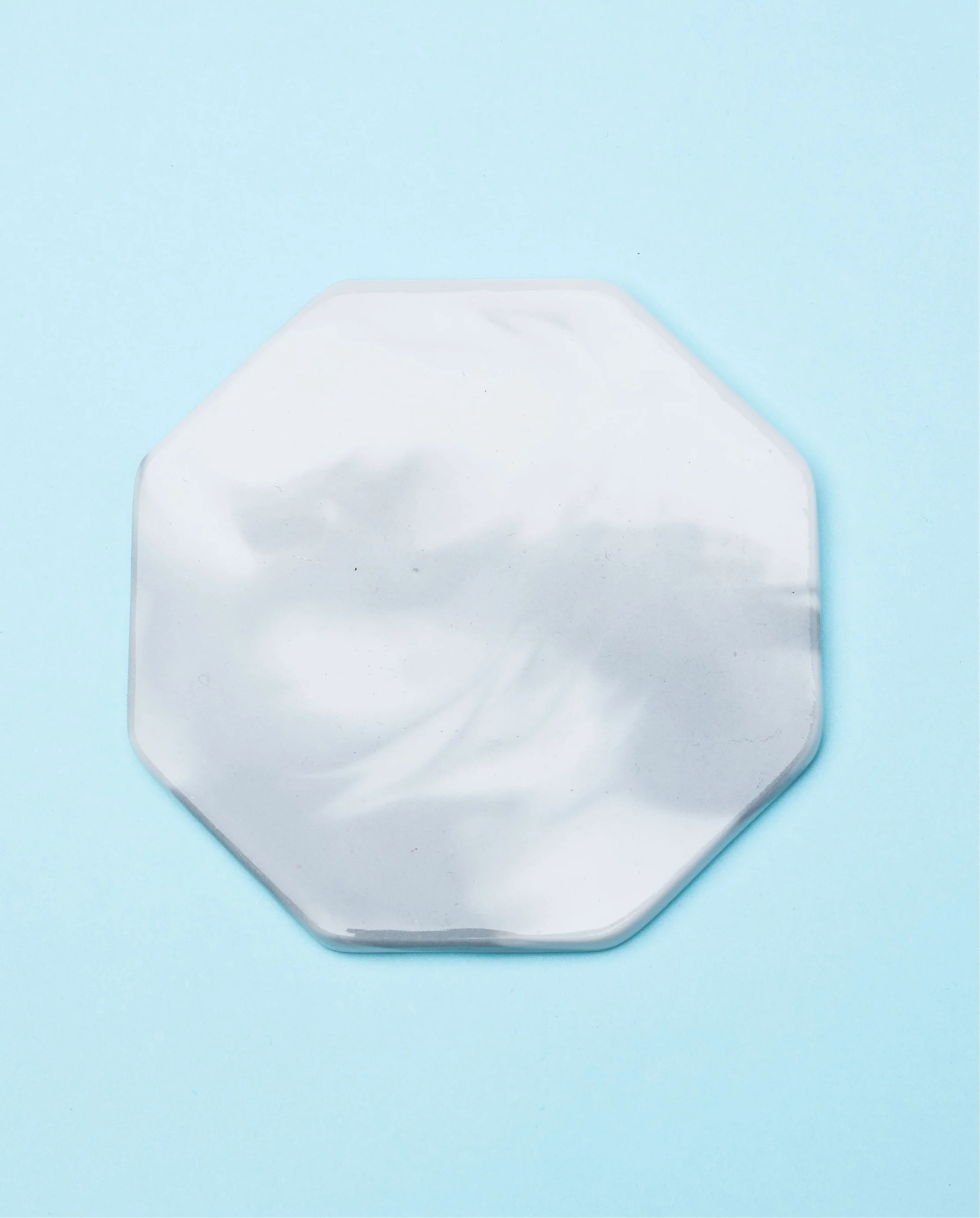 Octagon Platte - weiß, grau