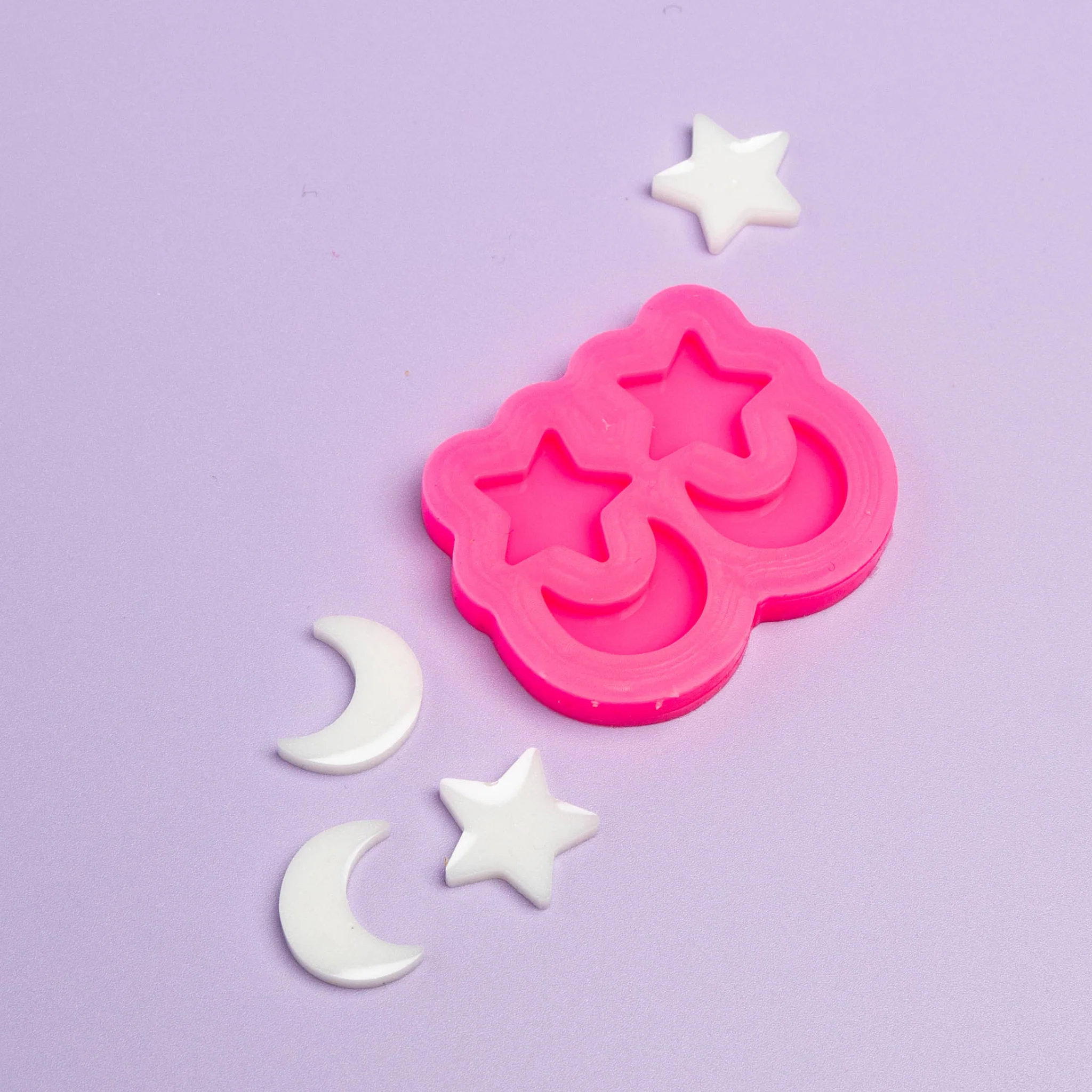 Silikonform Mini Mond+Sterne
