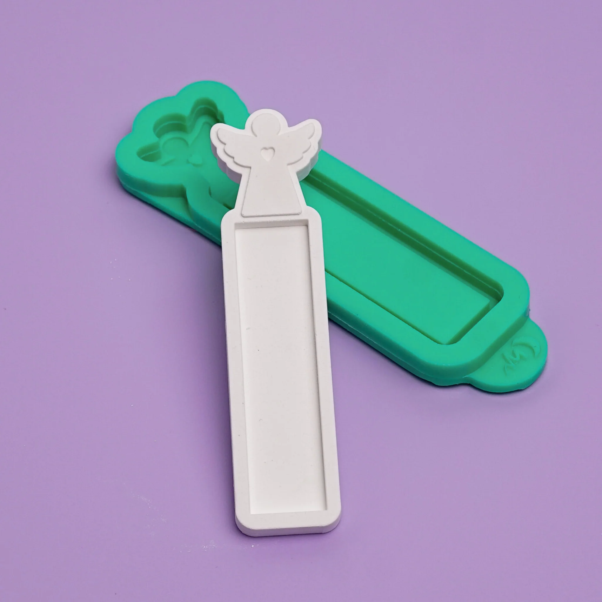 Silikonform Schokoriegelhalter Engel mit Herz