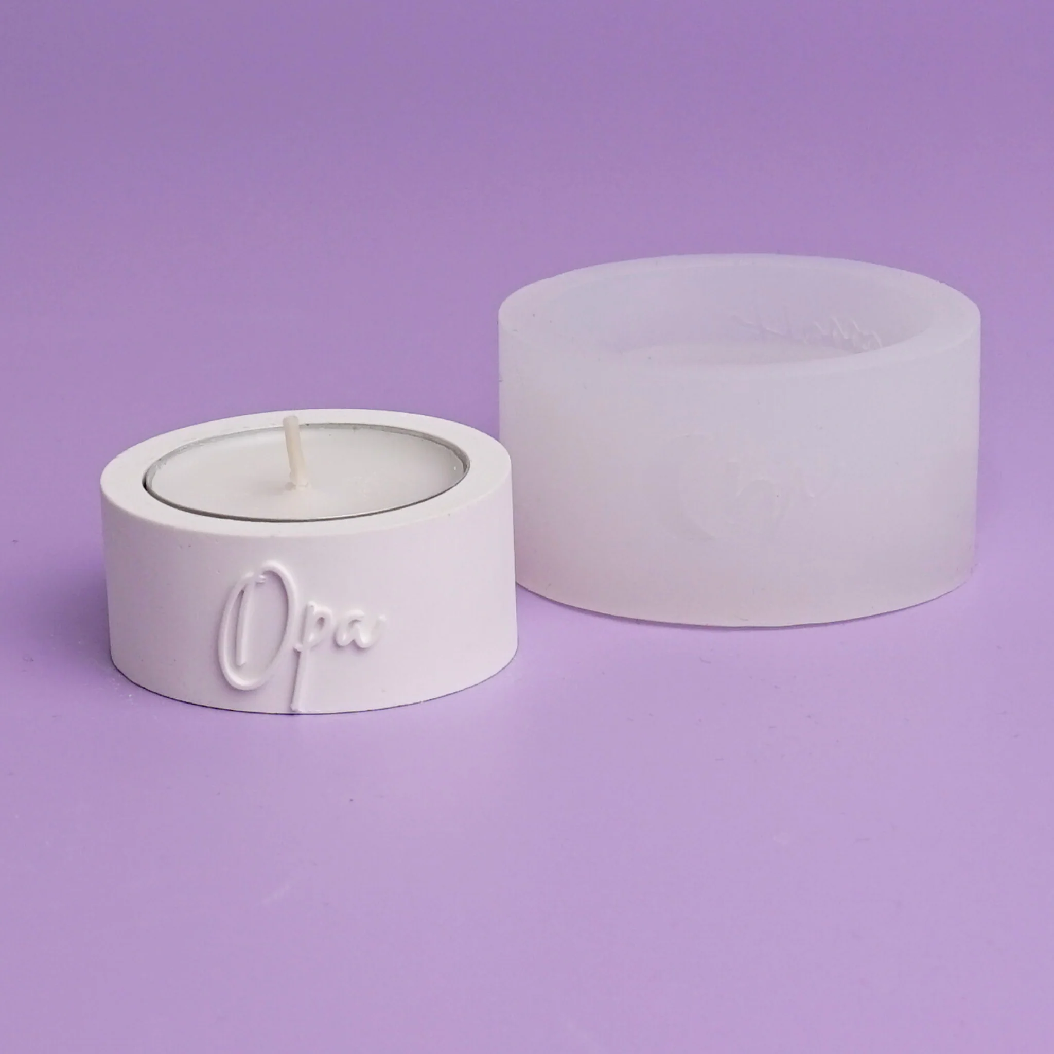Silikonform Teelichthalter Opa