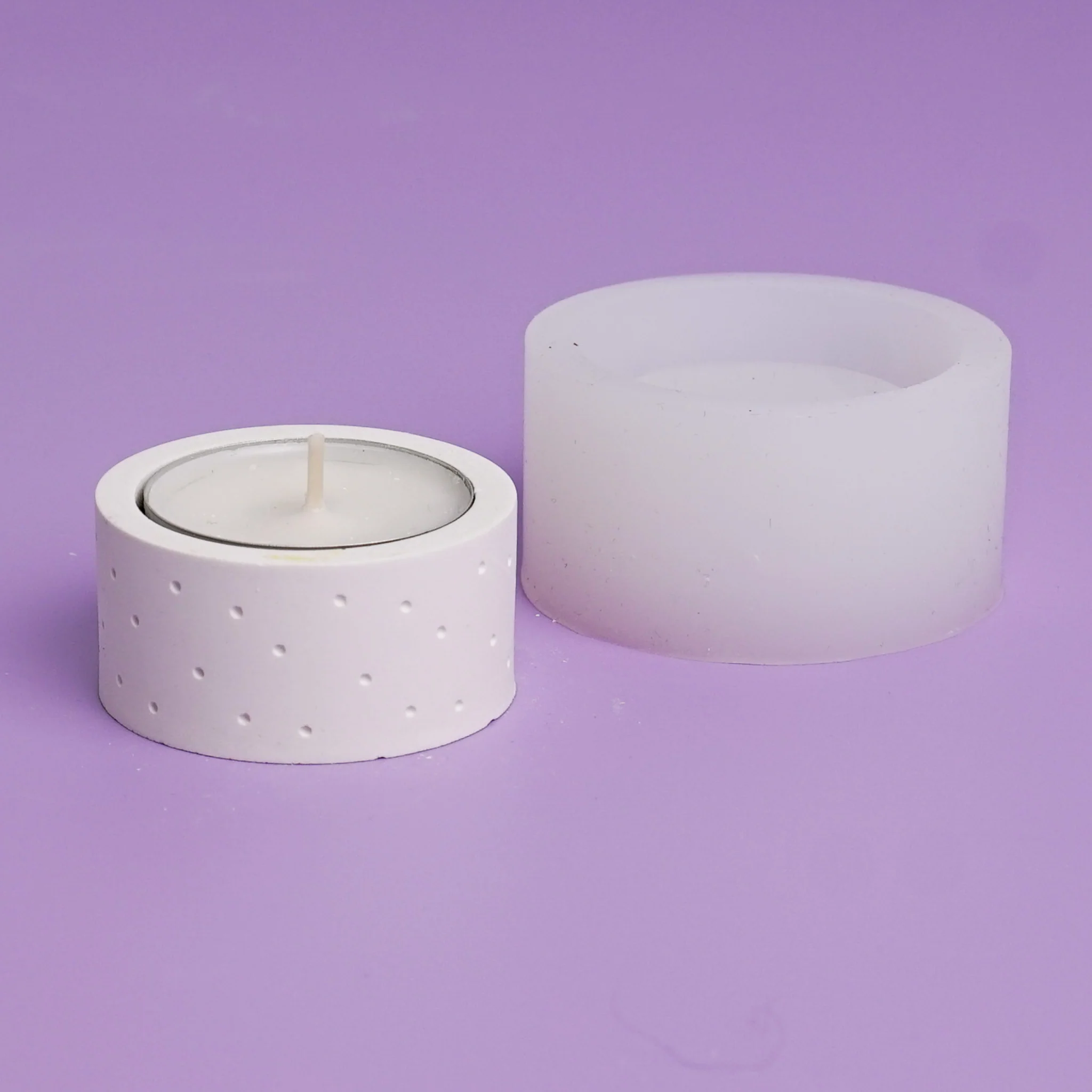 Silikonform Teelichthalter Punkte