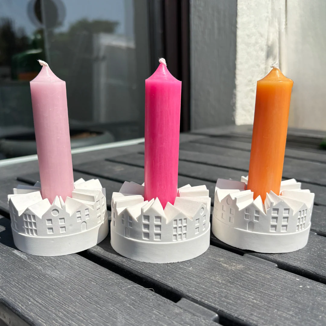 Silikonformen kleiner Häuserkranz - Lichterstadt für Stabkerzen - Image 6
