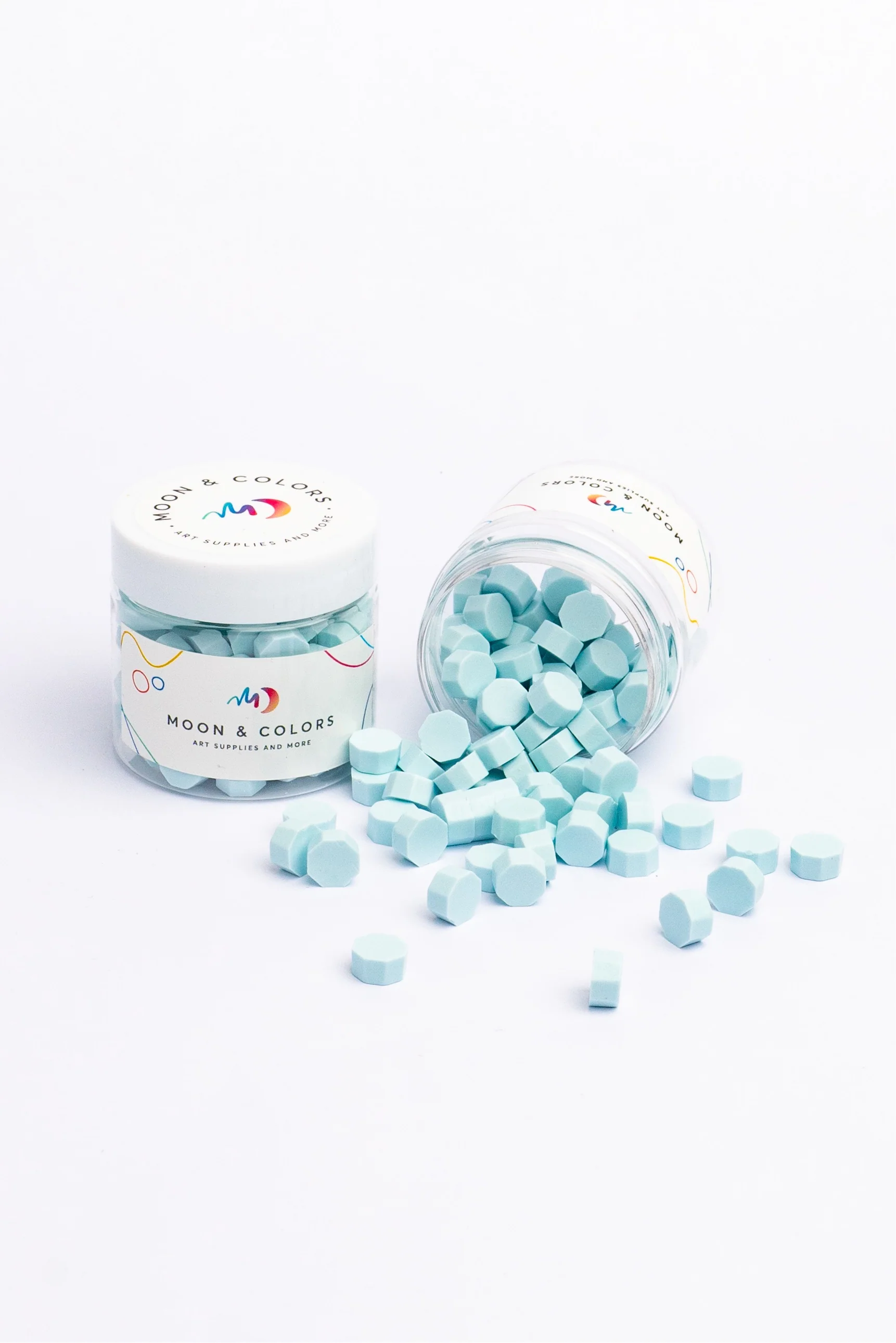 Wachsperlen Hexagon - babyblau
