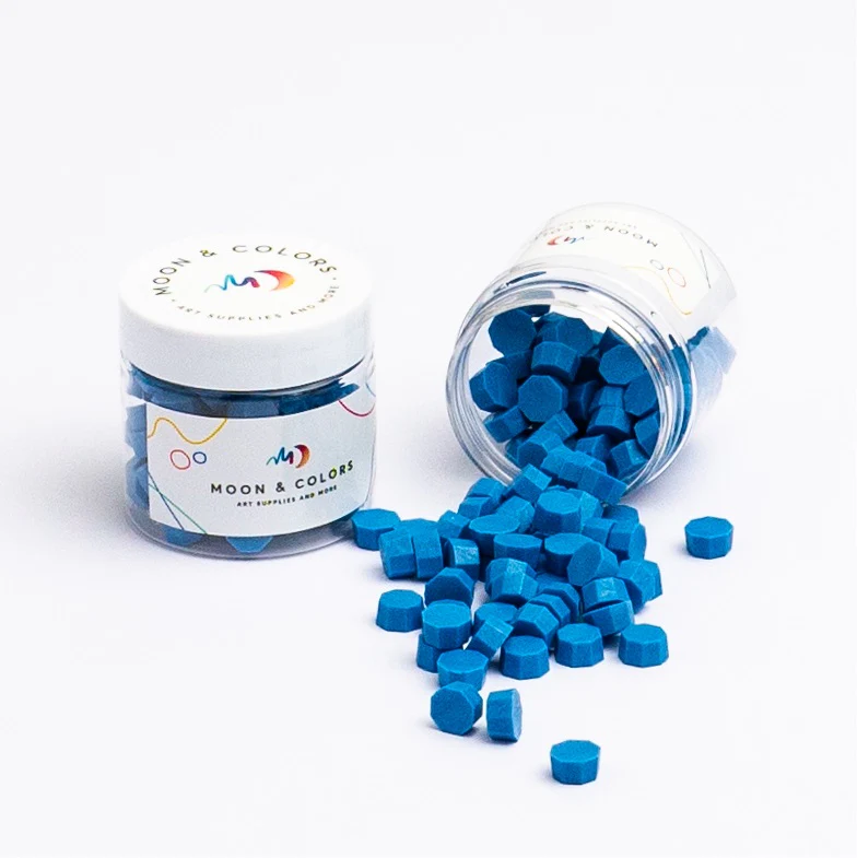 Wachsperlen Hexagon - blau