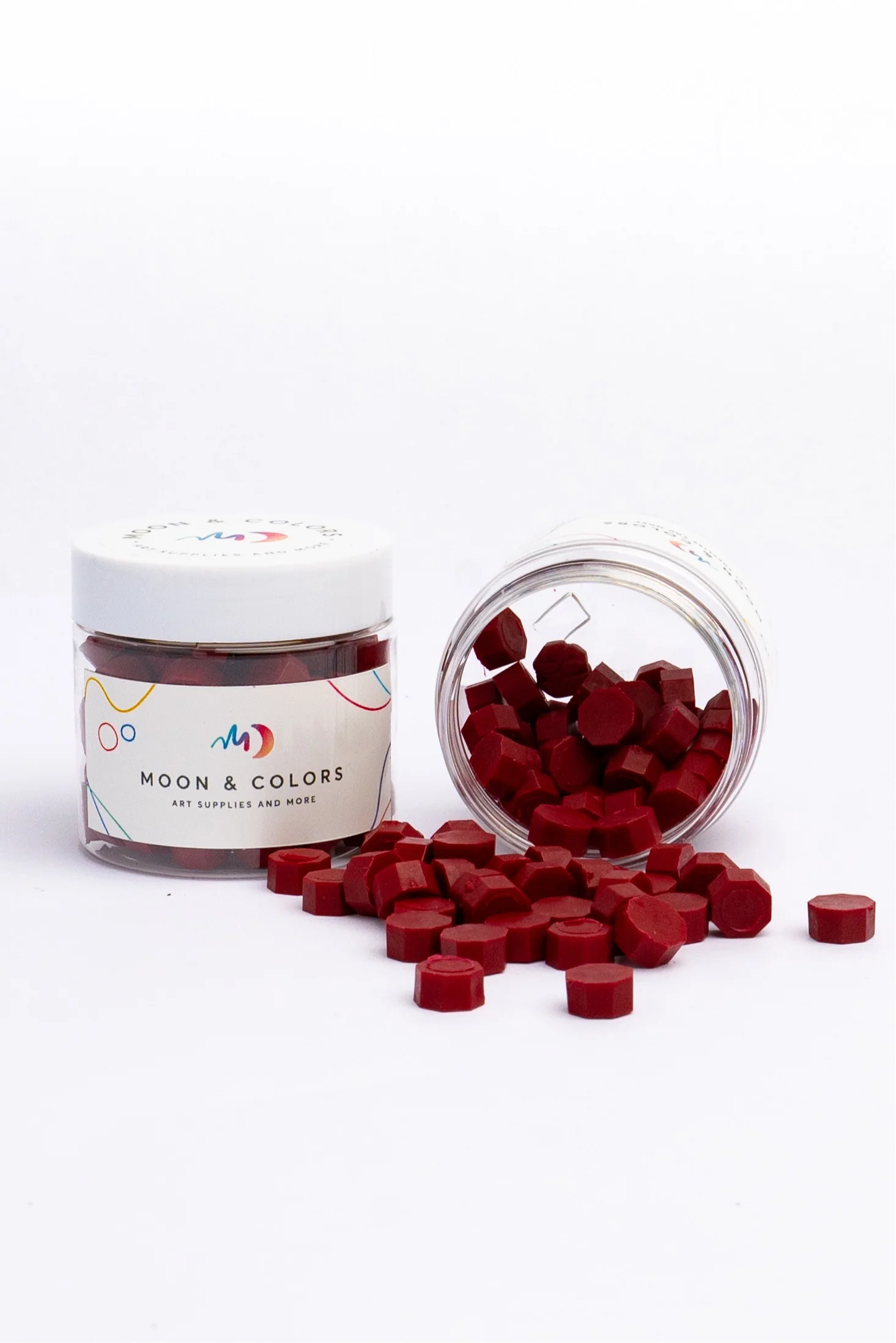 Wachsperlen Hexagon - Bordeaux rot