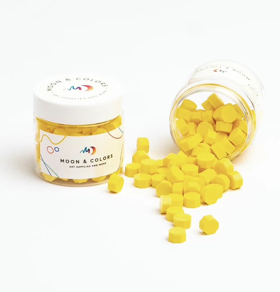 Wachsperlen Hexagon - Pastelgelb