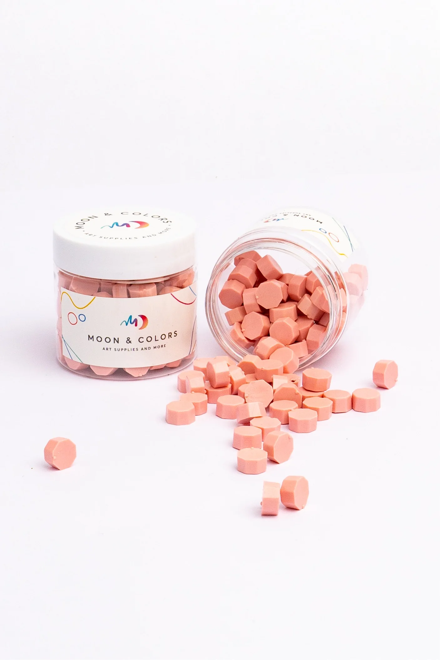 Wachsperlen Hexagon - lachs