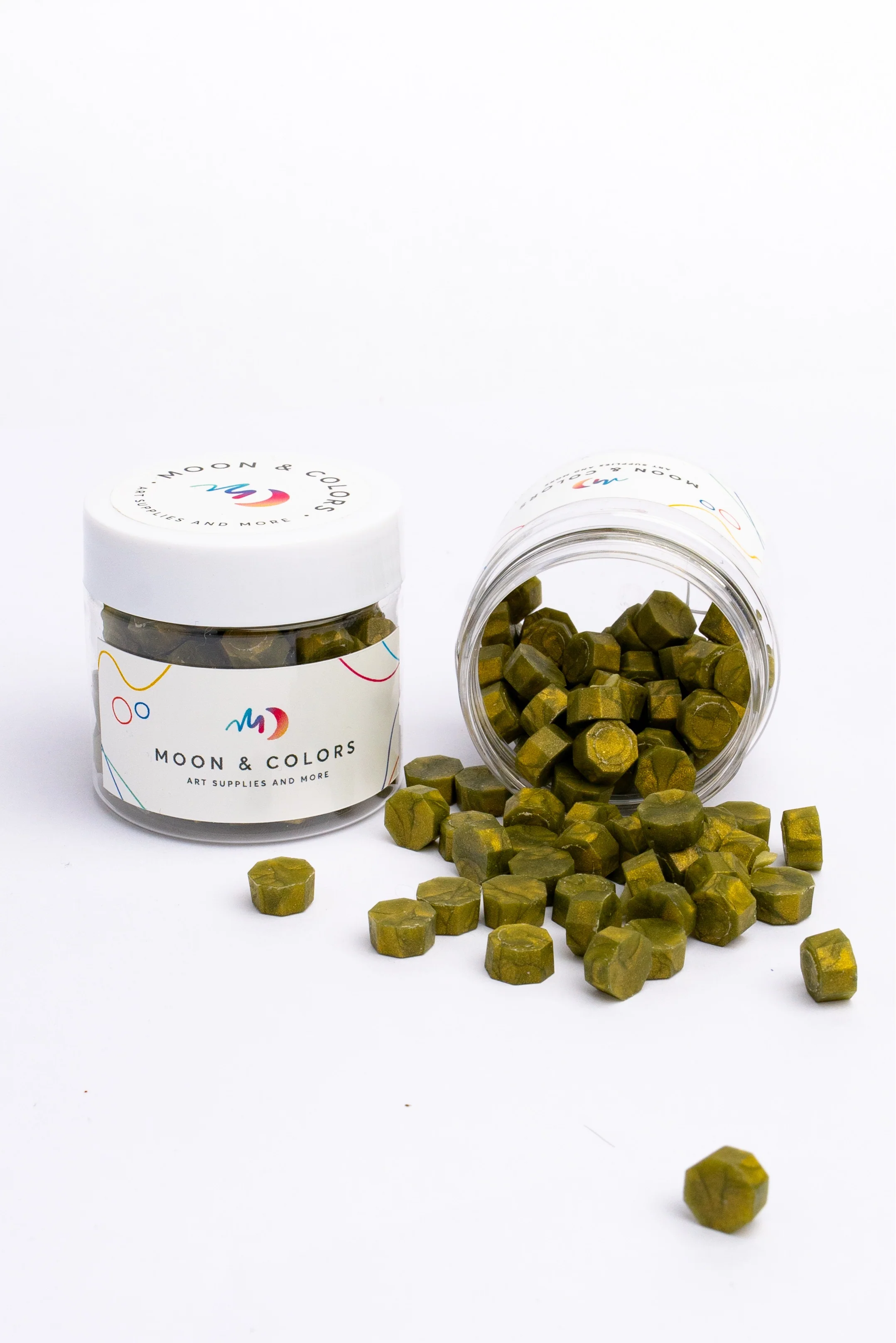 Wachsperlen Hexagon - perlkhaki