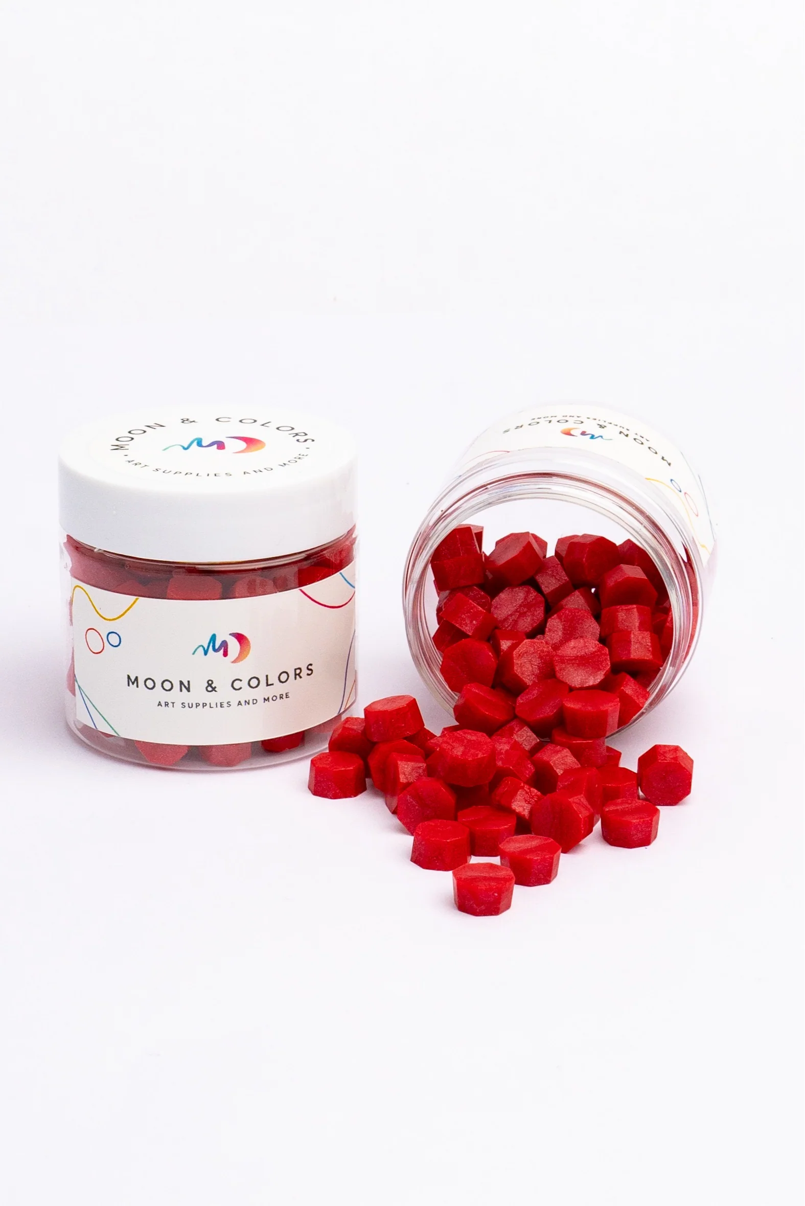Wachsperlen Hexagon - Satin Rot