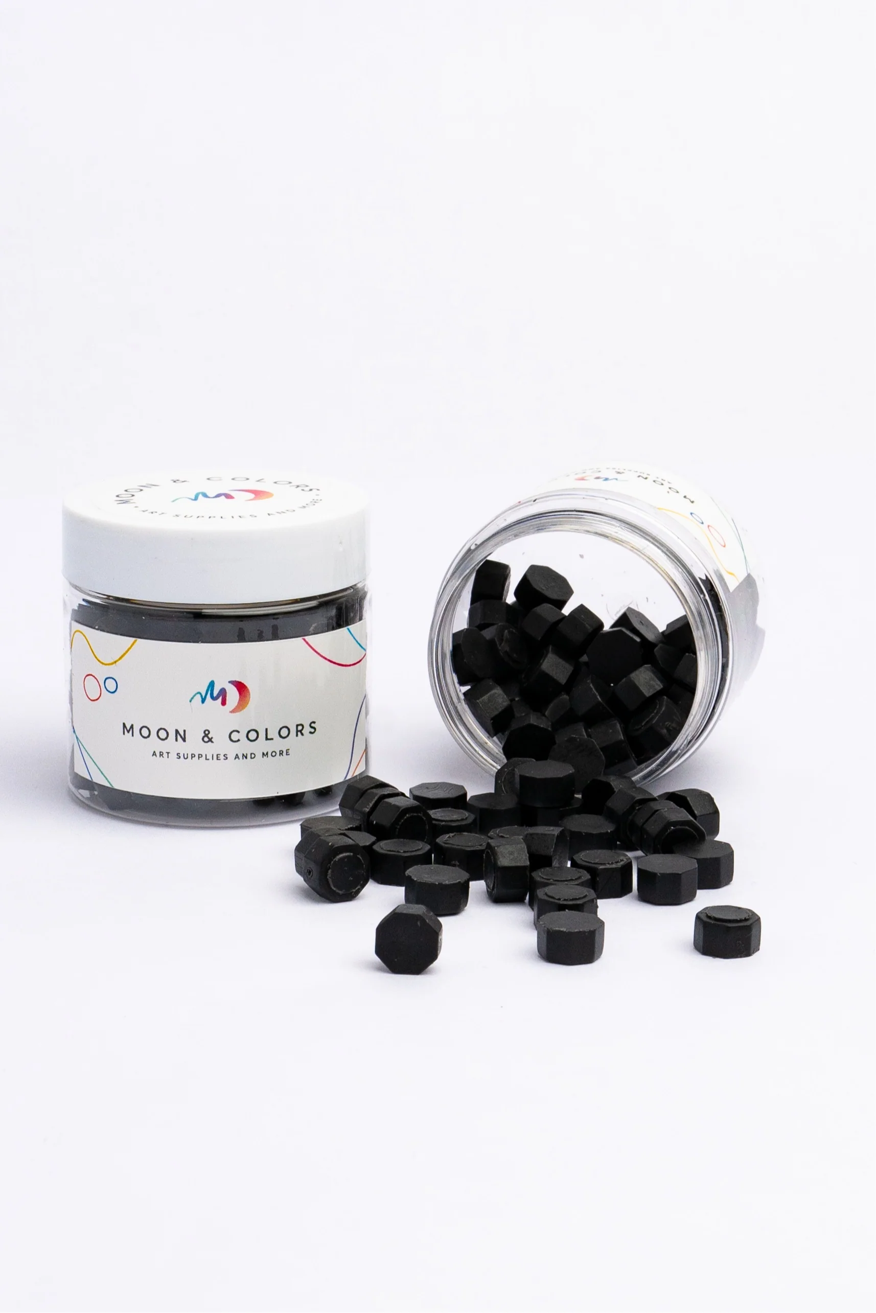 Wachsperlen Hexagon - schwarz